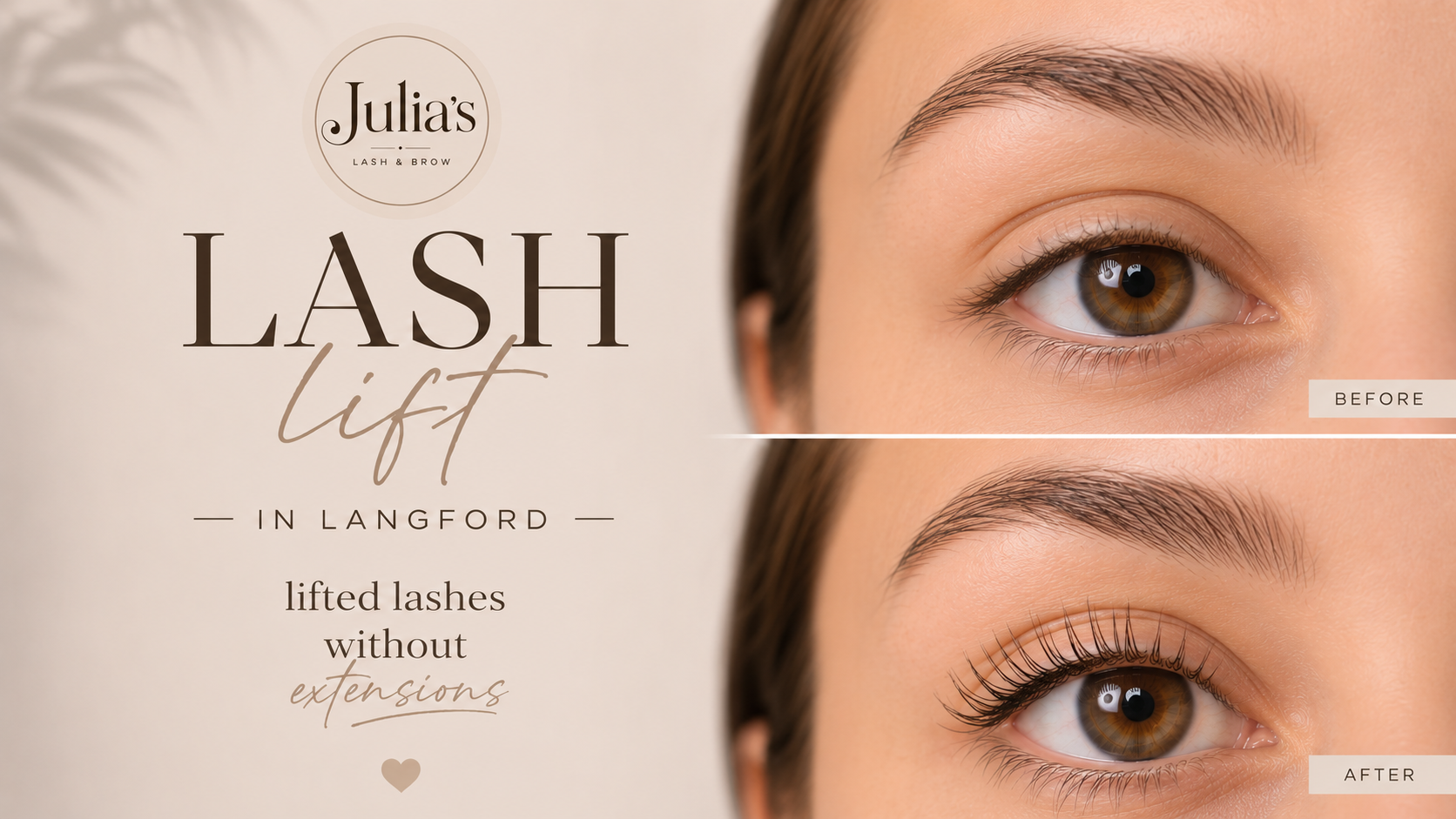 Lash lift in Langford — lifted lashes without extensions